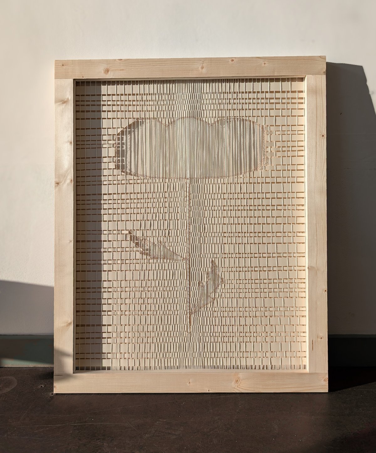 Douceur, végétal, tissage de papier, unique, broderie, artisanat d'art, transparence